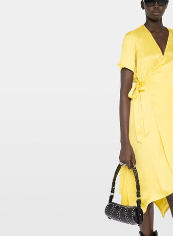 Robe midi portefeuille satinée ZADIG&VOLTAIRE Jaune